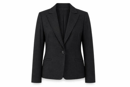 G2000 Womens Grey Striped Jacket Blazer Size XS Button