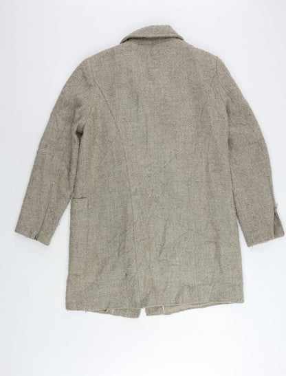 Womens UK Size 14 Marks and Spencer Beige Biker Coat