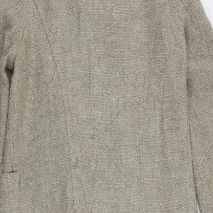 Womens UK Size 14 Marks and Spencer Beige Biker Coat