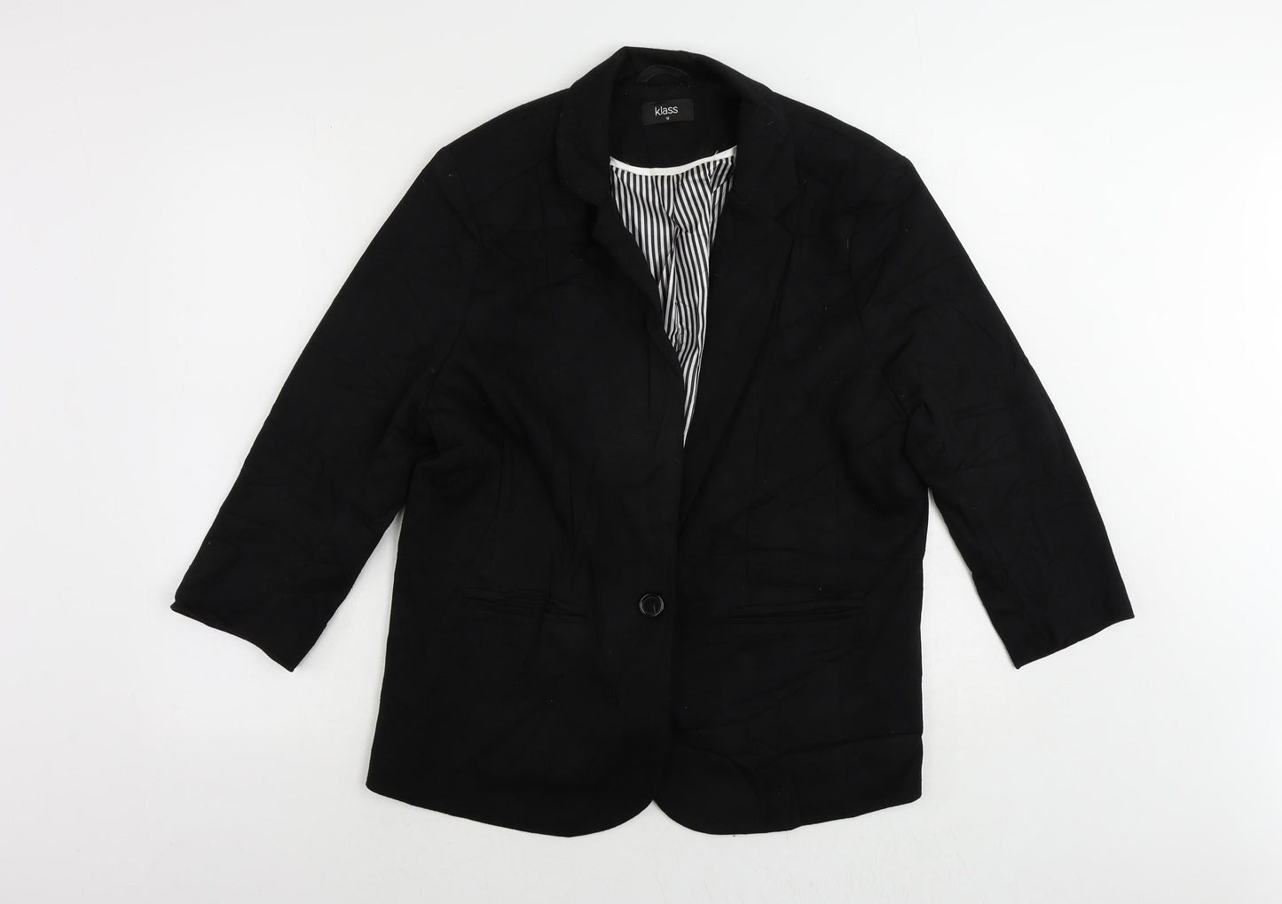 Womens UK Size 16 Klass Black Jacket