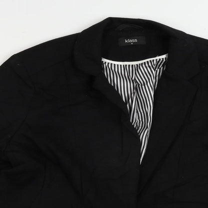 Womens UK Size 16 Klass Black Jacket