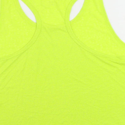 GOODMOVE Womens Green Polyester Pullover Tank Size 18 Scoop Neck Pullover - Gym Running Yoga Workout