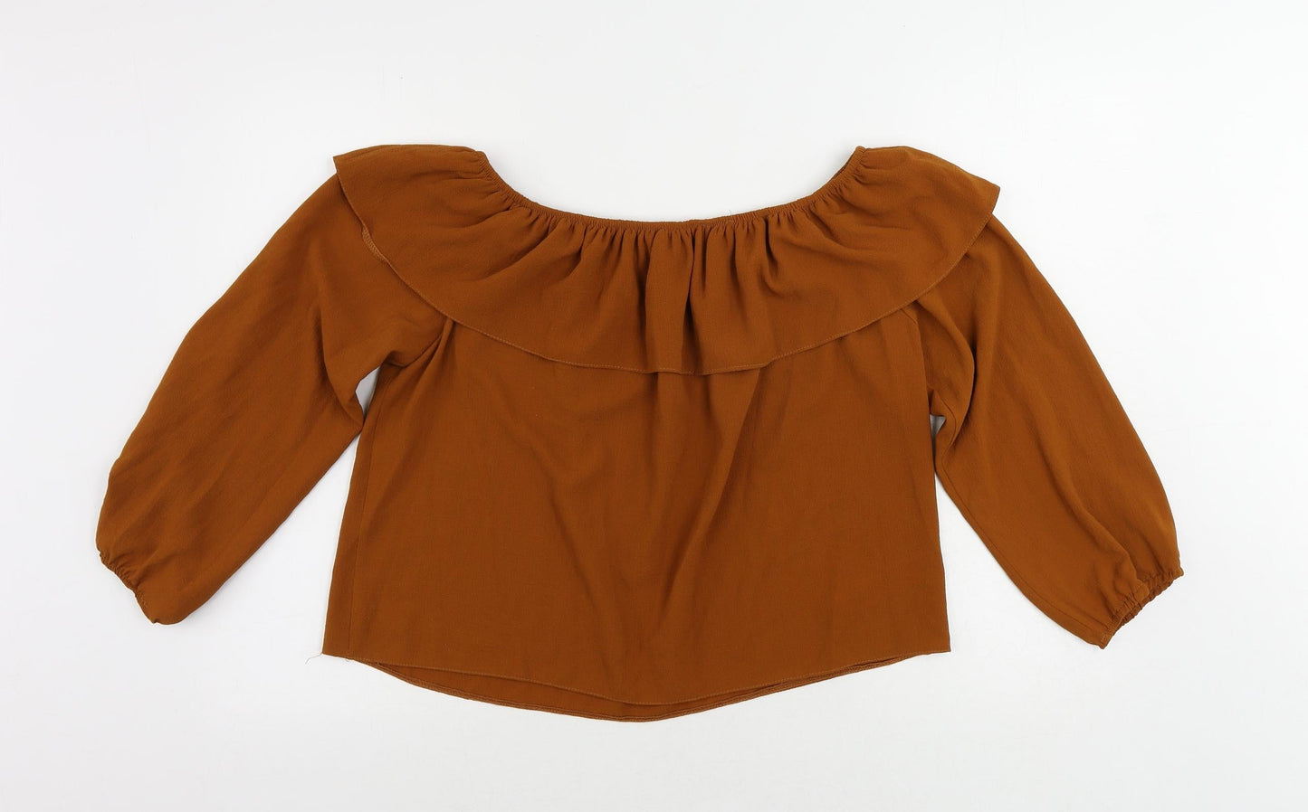 Womens UK Size 16 New Look Brown Basic Blouse
