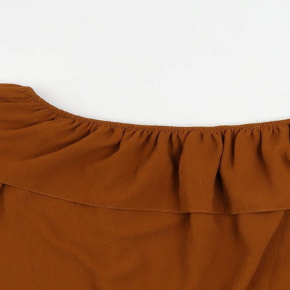 Womens UK Size 16 New Look Brown Basic Blouse