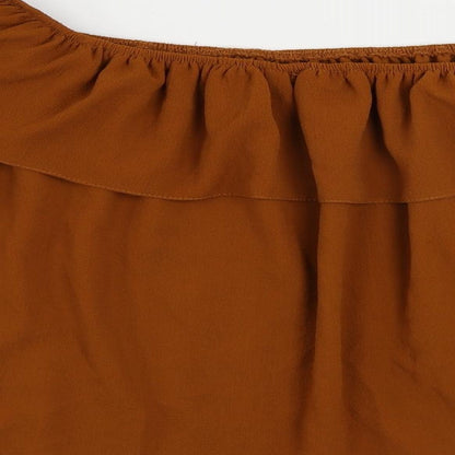 Womens UK Size 16 New Look Brown Basic Blouse