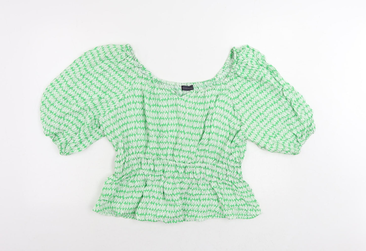 Womens UK Size 16 Marks and Spencer Green Basic Blouse