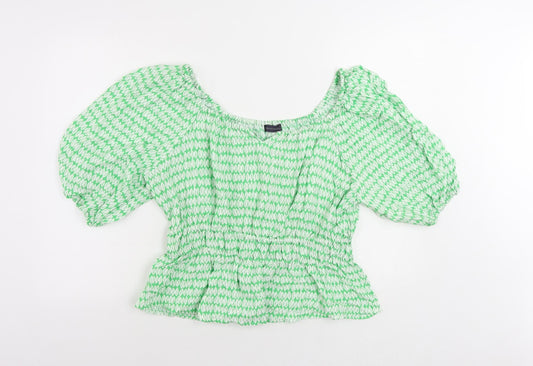 Womens UK Size 16 Marks and Spencer Green Basic Blouse