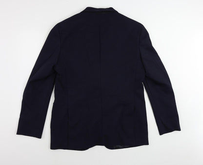 Marks and Spencer Mens Blue Polyamide Jacket Suit Jacket Size 42 Regular