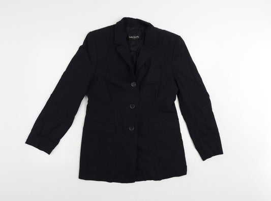 Betty Barclay Womens Blue Jacket Blazer Size 10 Button