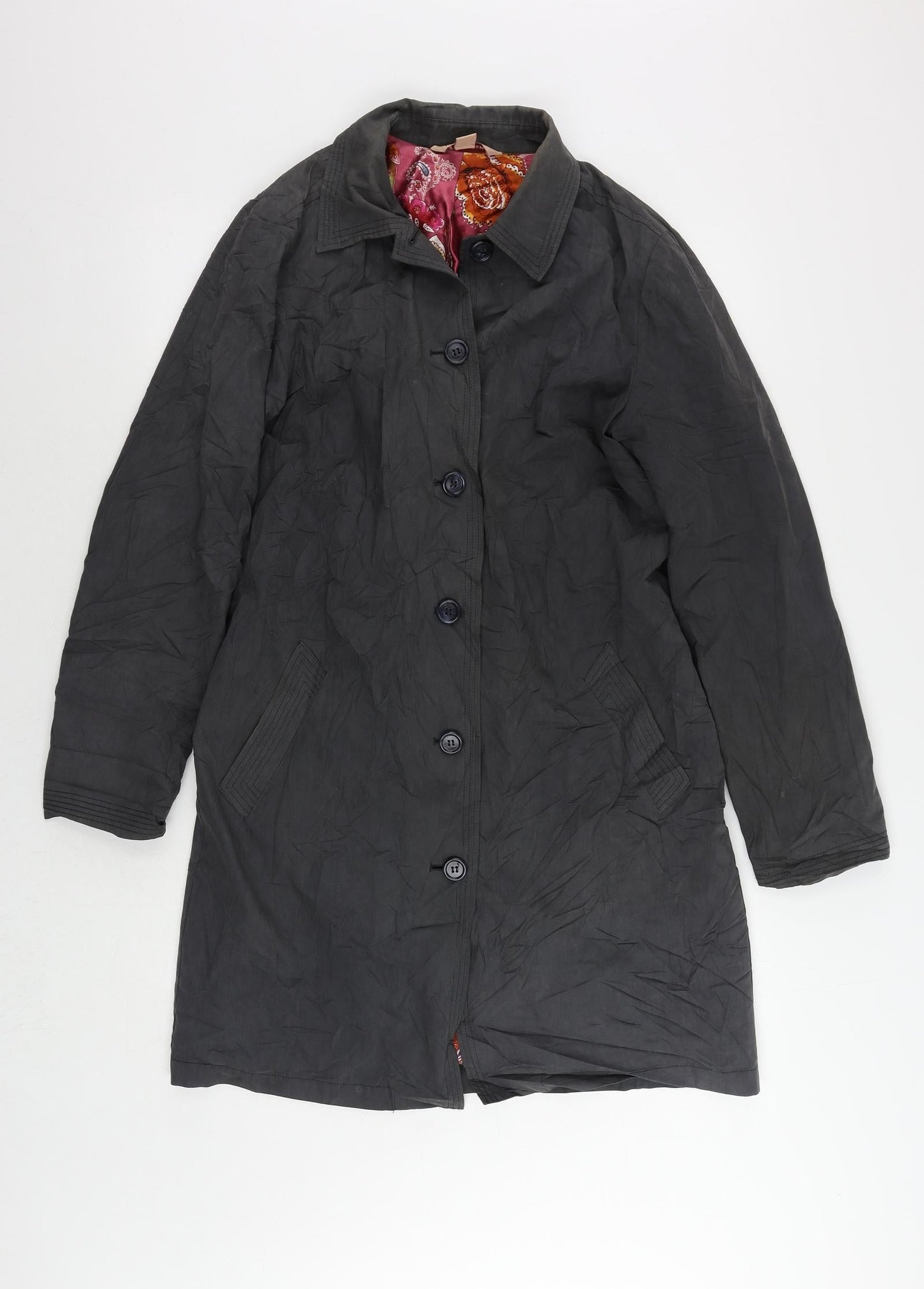 Womens UK Size 12 Monsoon Grey Overcoat