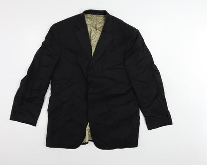 Mens UK Size 40 Marks and Spencer Regular Black Suit Tuxedo