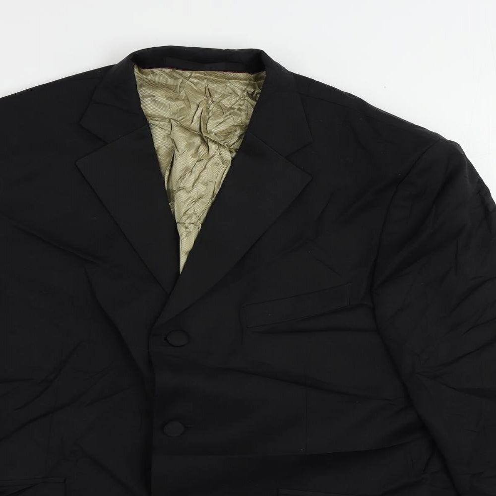 Mens UK Size 40 Marks and Spencer Regular Black Suit Tuxedo