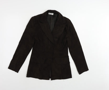 Cleo Womens Brown Jacket Blazer Size 10 Button - Vintage