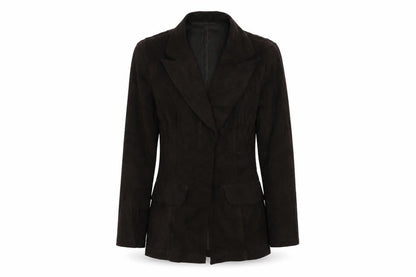Cleo Womens Brown Jacket Blazer Size 10 Button - Vintage