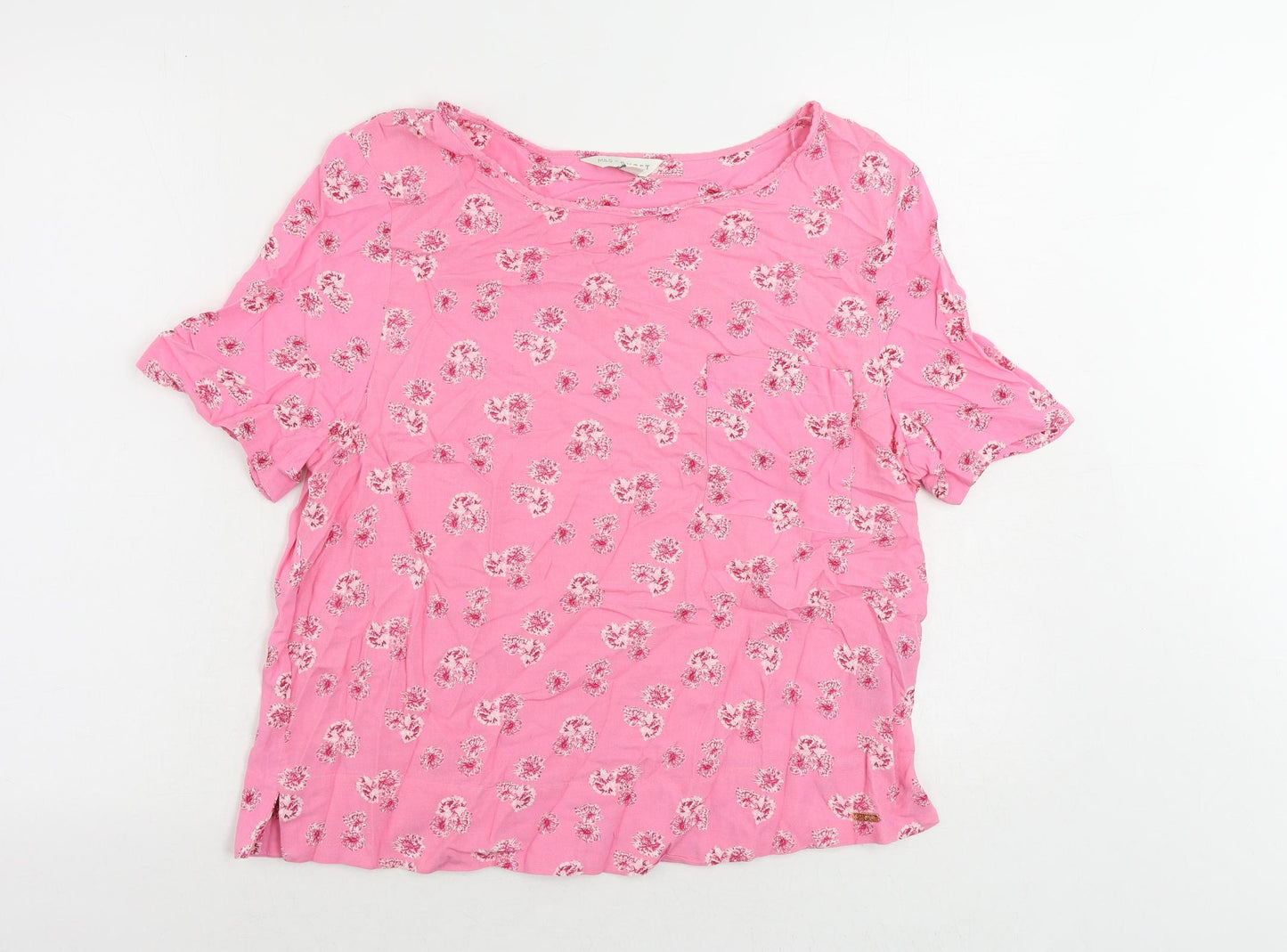 Womens UK Size 12 Marks and Spencer Pink Basic Blouse