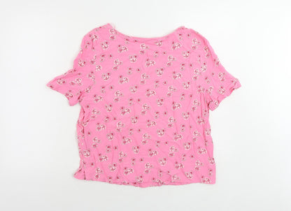 Womens UK Size 12 Marks and Spencer Pink Basic Blouse