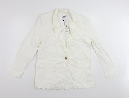 Womens UK Size S Zara White Jacket