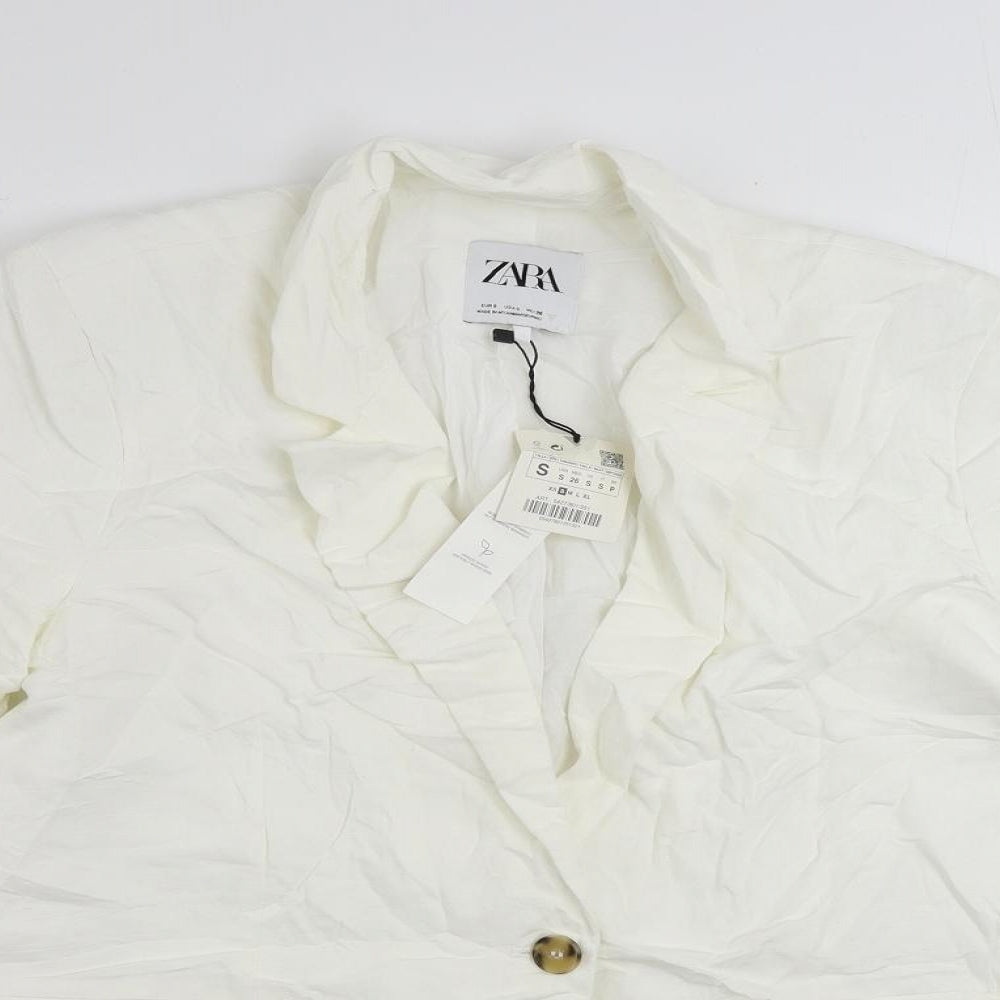 Womens UK Size S Zara White Jacket