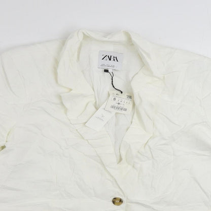 Womens UK Size S Zara White Jacket