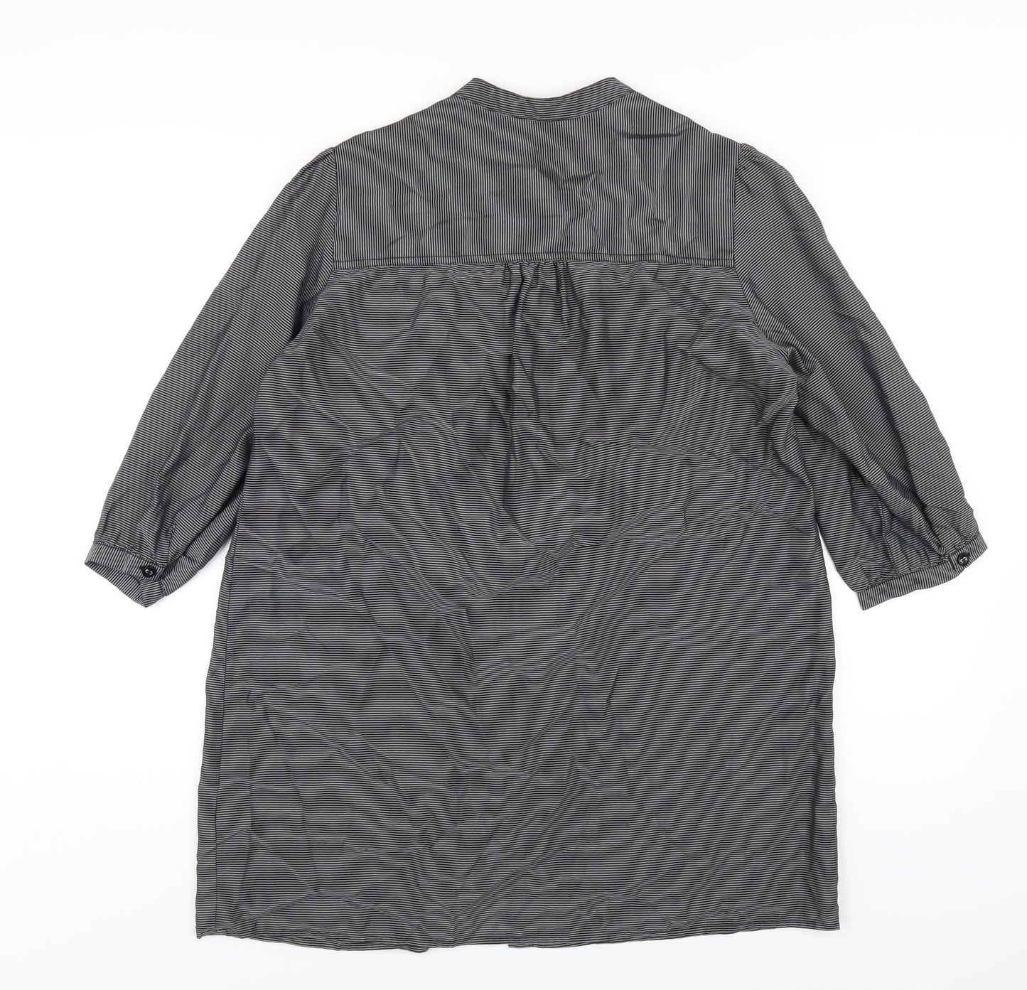 Womens UK Size 14 Marks and Spencer Grey Basic Button-Up