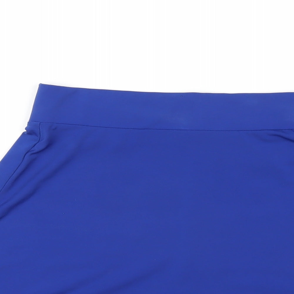 H&M Womens Blue Polyester A-Line Skirt Size S