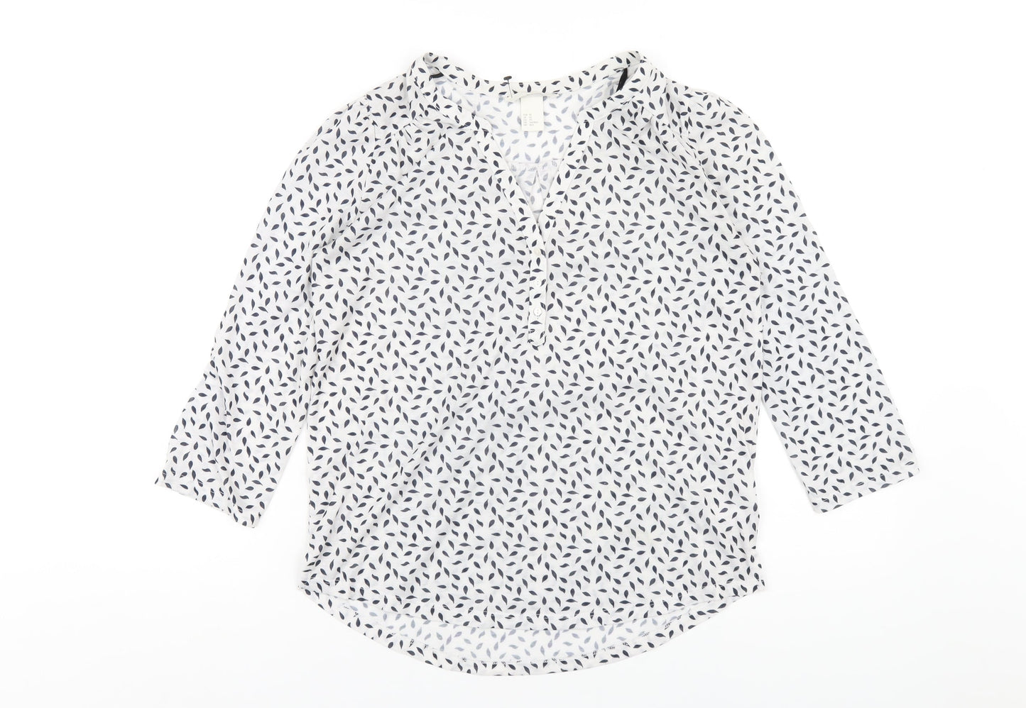 Womens UK Size XS H&M White Basic T-Shirt