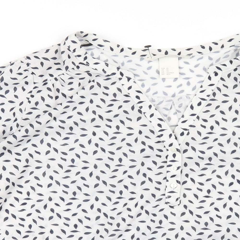 Womens UK Size XS H&M White Basic T-Shirt