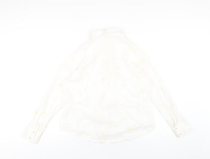 Womens UK Size 12 Pimkie White Basic Button-Up