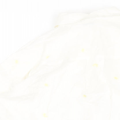 Womens UK Size 12 Pimkie White Basic Button-Up