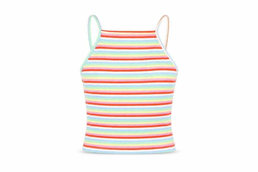 Womens UK Size 12 New Look Multicoloured Camisole T-Shirt