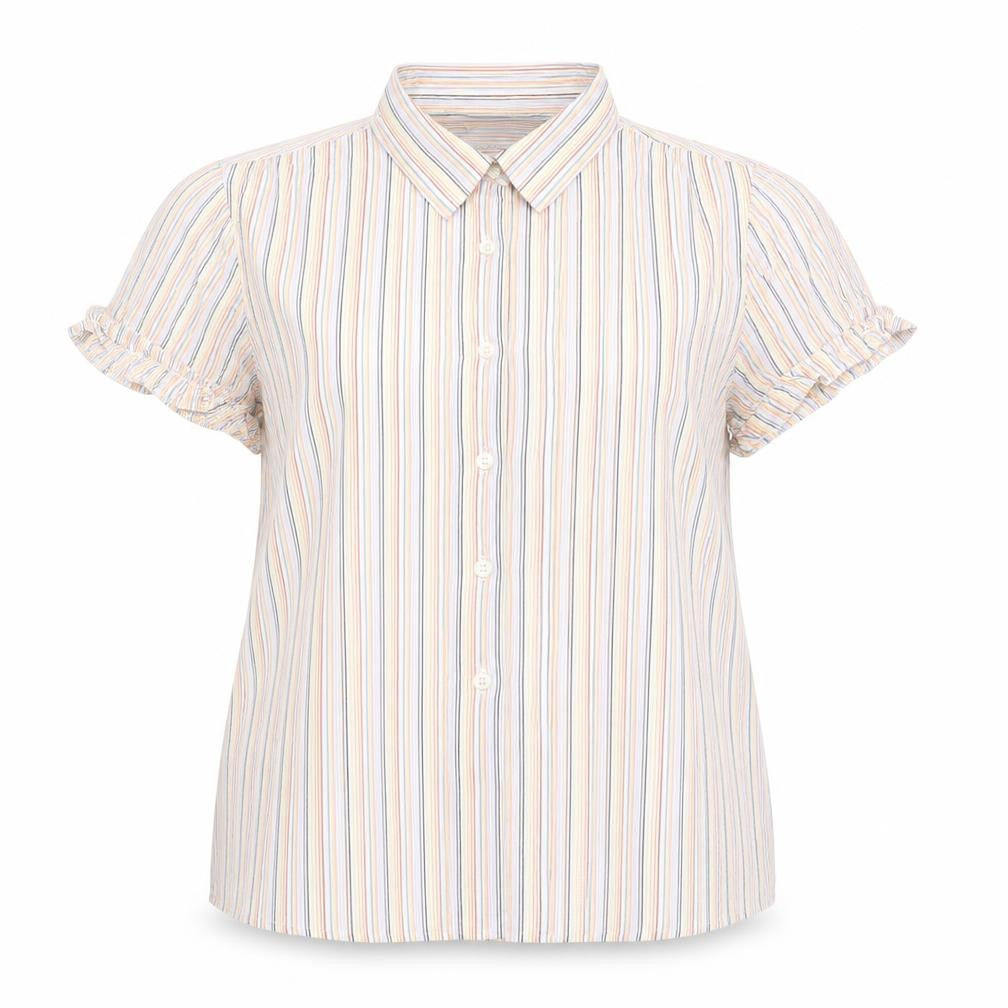 Womens UK Size 10 Topshop Multicoloured Basic Button-Up