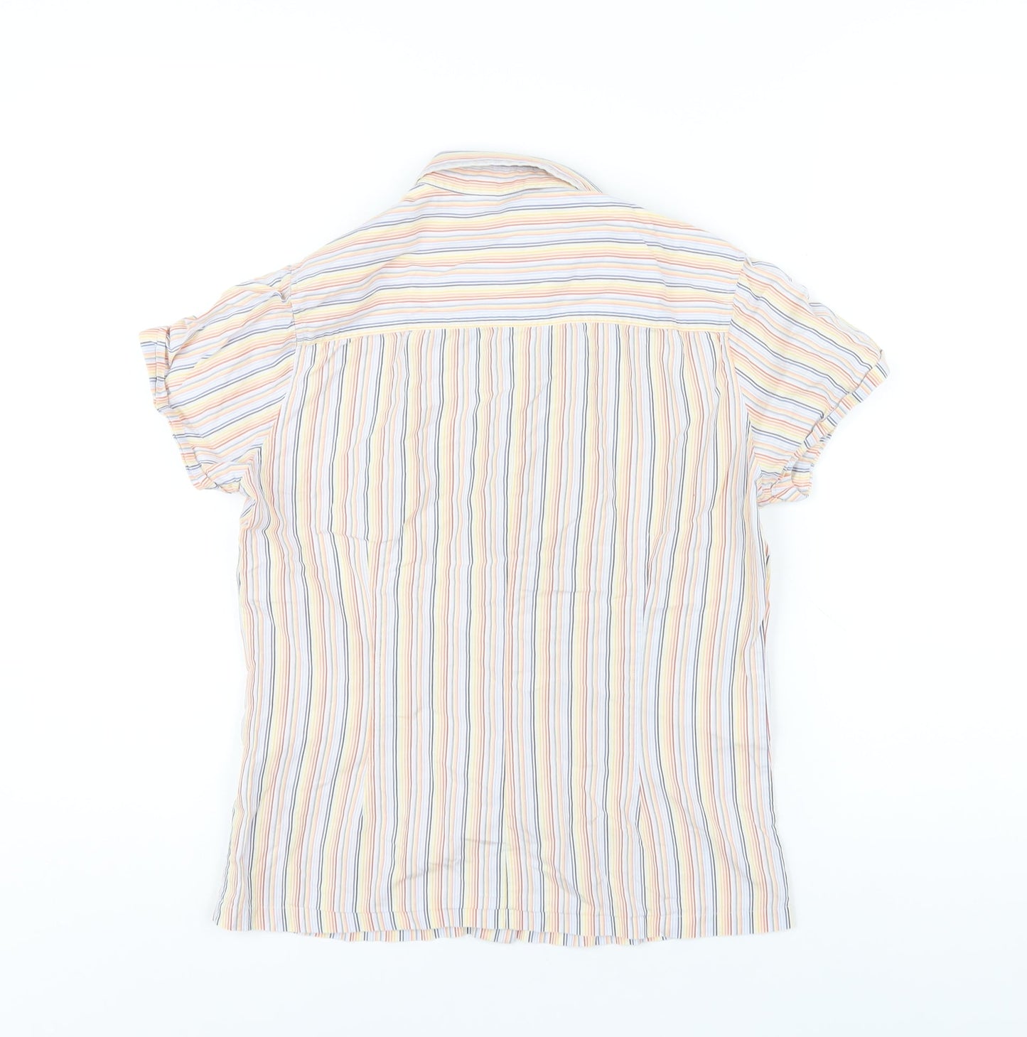 Womens UK Size 10 Topshop Multicoloured Basic Button-Up