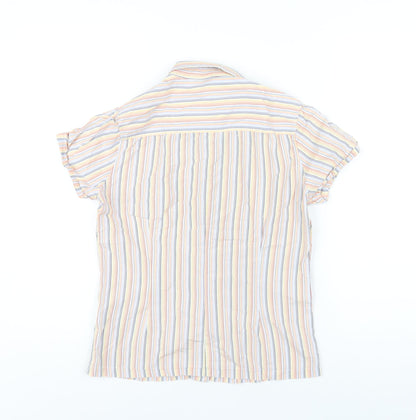 Womens UK Size 10 Topshop Multicoloured Basic Button-Up