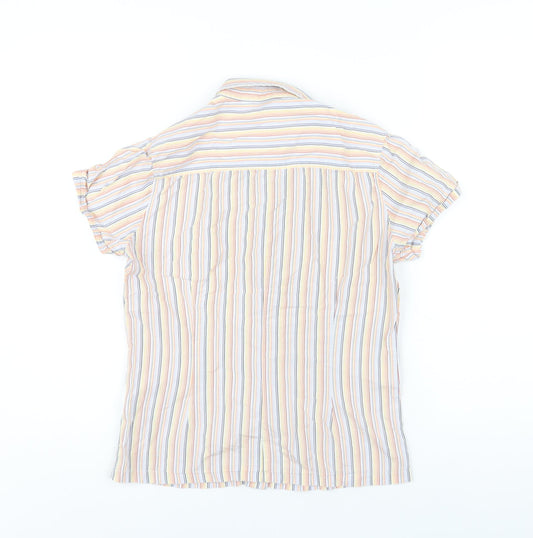 Womens UK Size 10 Topshop Multicoloured Basic Button-Up