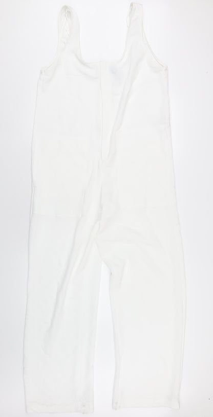 Zara Womens White Polyester Jumpsuit One-Piece Size S L32 in Pullover