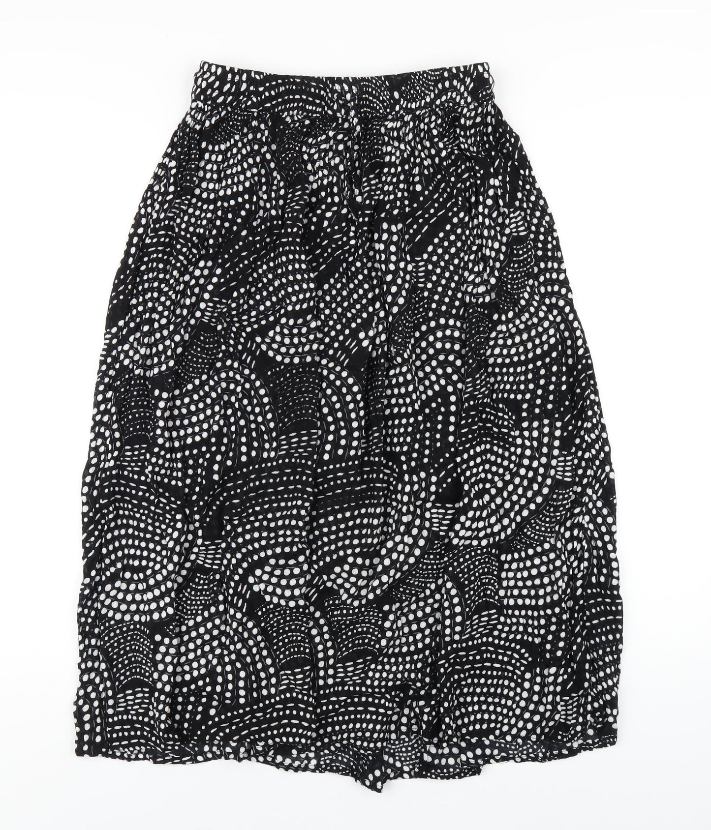 Akal Collection Womens Black Geometric Viscose A-Line Skirt Size M