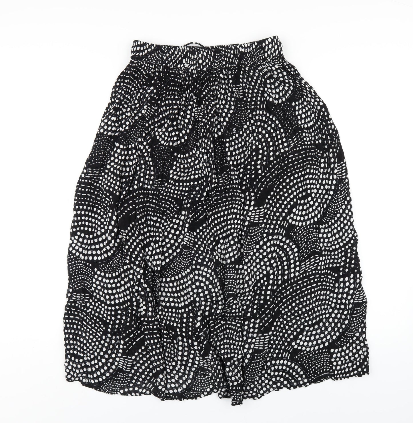 Akal Collection Womens Black Geometric Viscose A-Line Skirt Size M