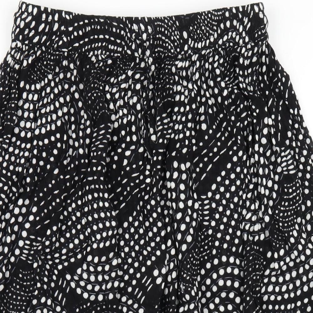 Akal Collection Womens Black Geometric Viscose A-Line Skirt Size M