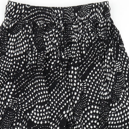 Akal Collection Womens Black Geometric Viscose A-Line Skirt Size M
