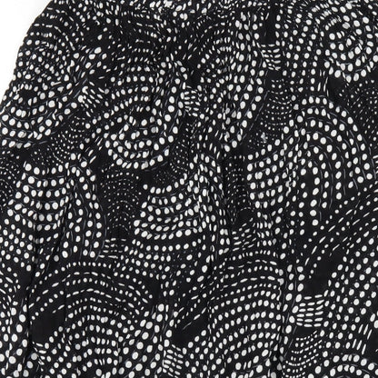 Akal Collection Womens Black Geometric Viscose A-Line Skirt Size M