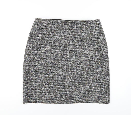 Marks and Spencer Womens Grey Polyester Straight & Pencil Skirt Size 14