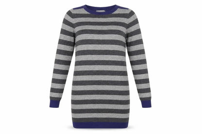 Marks and Spencer Womens Grey Viscose Bodycon Size 10 Round Neck Pullover
