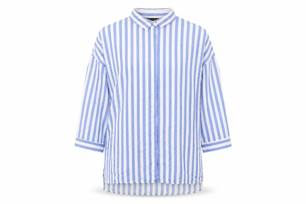 Womens UK Size S Zara Blue Basic Button-Up