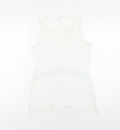 Womens UK Size 10 Karen Millen White Basic Tank