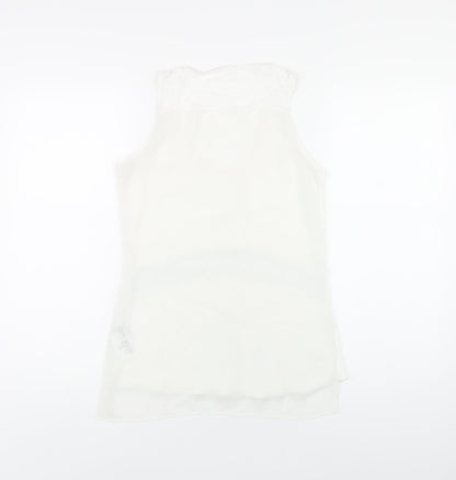 Womens UK Size 10 Karen Millen White Basic Tank