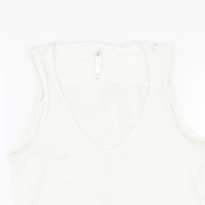 Womens UK Size 10 Karen Millen White Basic Tank