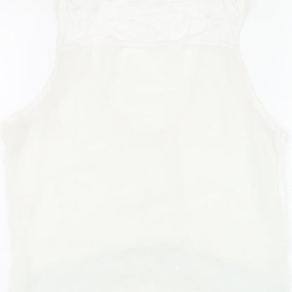 Womens UK Size 10 Karen Millen White Basic Tank