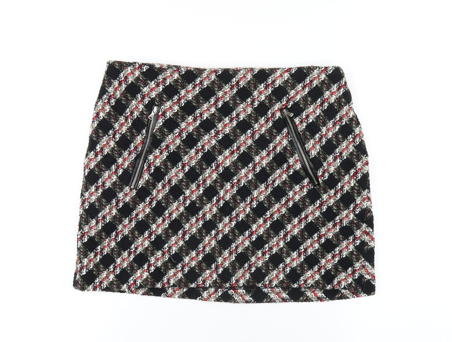 Womens UK Size L Zara A-Line Tweed Skirt