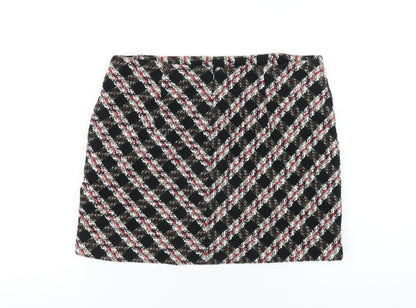 Womens UK Size L Zara A-Line Tweed Skirt
