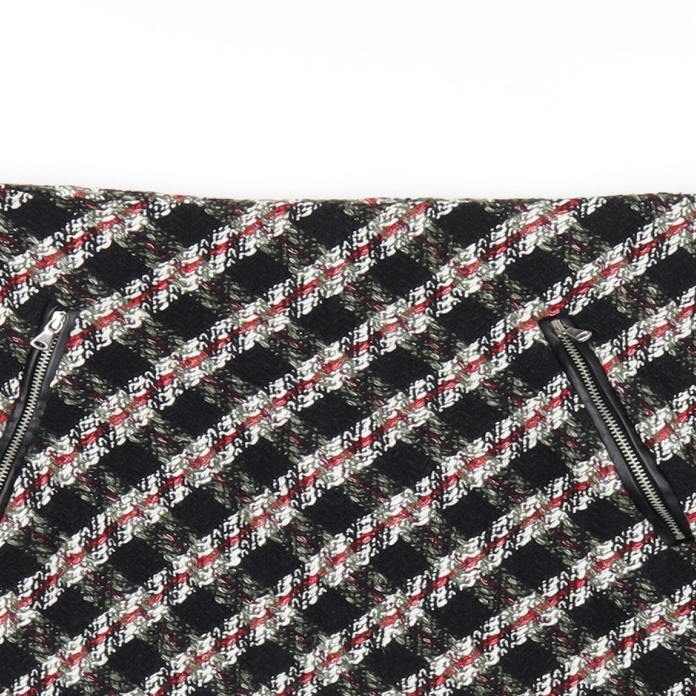 Womens UK Size L Zara A-Line Tweed Skirt